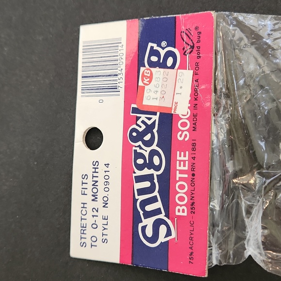 Vintage Snug & Hug Bootee Booty baby socks - Picture 3 of 5